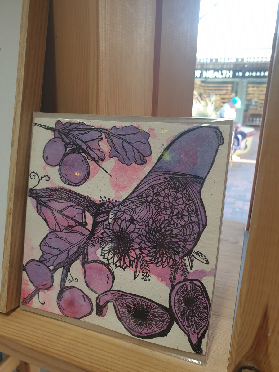 Fruit Bouquet Original Watercolor & Pen Drawing Trove Canberra