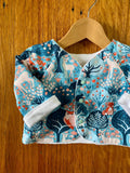 Jacket - blue woodland animals