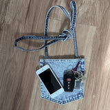 Denim Pocket Cross Body Shoulder Mini Bag UPCYCLED from  Jeans