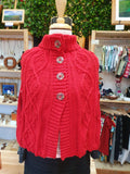100% Australian Wool Red Poncho
