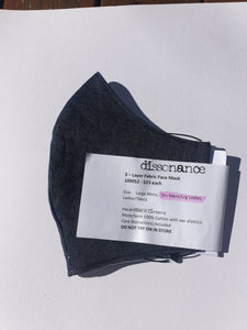 3 Layer Fabric Face Mask - Dark Denim