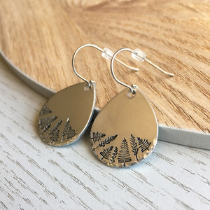 Forest Stamped Drop Earrings