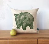 Wombat front + back cushion – eucalyptus