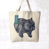 Wombat front + back tote bag