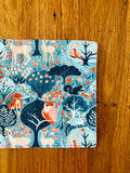 Wash cloth - blue woodland animals