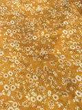 Cotton Scarf - Mustard Floral