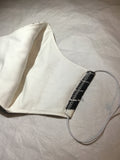 3 Layer Fabric Face Mask - Black and White Abstract