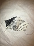 3 Layered Face Mask - White and Black Pattern