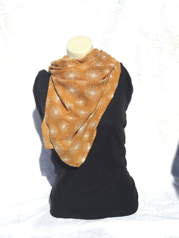 Cotton Scarf - Mustard Stars