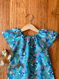Dress - turquoise magpies