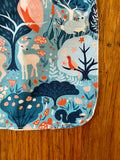 Bib - blue woodland animals