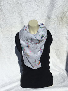 Cotton Scarf - Colourful Cartoon