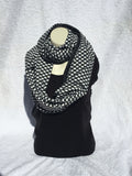 Jersey Loop Scarf - Black and White Spot