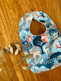 Bib - blue woodland animals