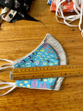 Mask - navy ditsy floral