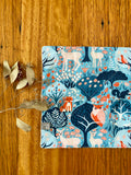 Wash cloth - blue woodland animals