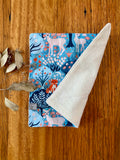 Wash cloth - blue woodland animals