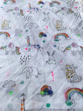 Cotton Scarf - Colourful Cartoon
