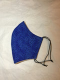 3 Layer Fabric Face Mask - Blue Spots
