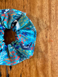 Scrunchies - turquoise magpies