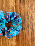 Scrunchies - turquoise magpies