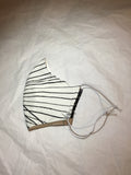 3 Layered Face Mask - White and Black Pattern