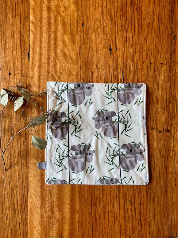Wash cloth - grey koalas