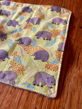 Wash cloth - lime green wombats & echidnas